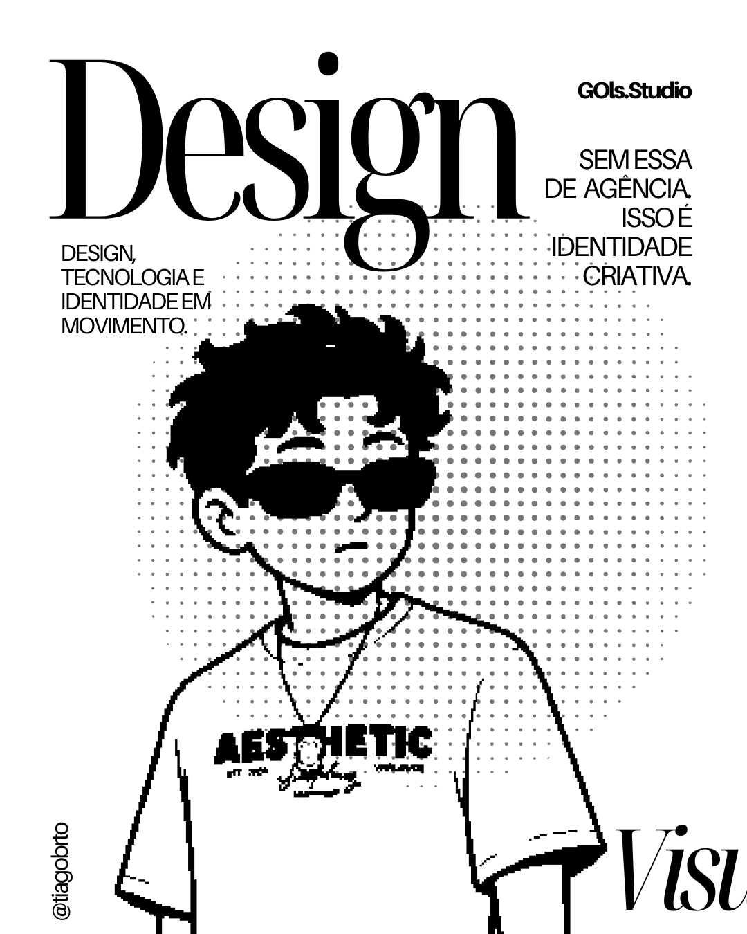 Arte visual do GOls.Studio com Guinho